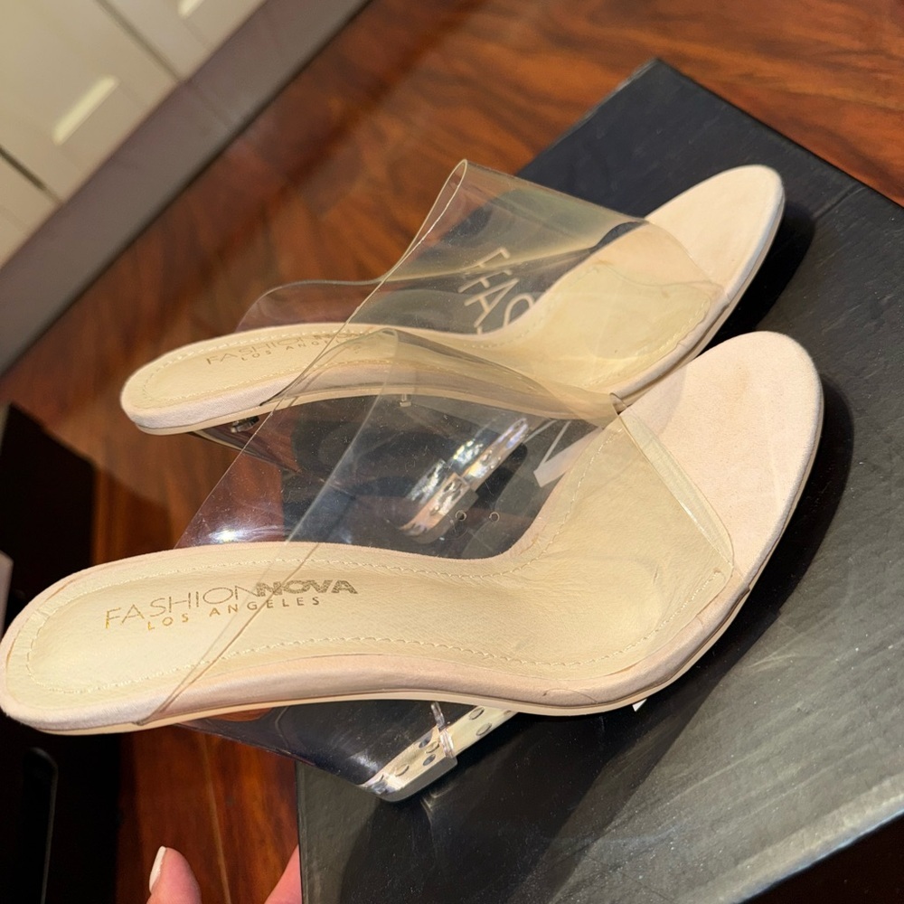 Fashion Nova Clear and Nude Women Shoes
